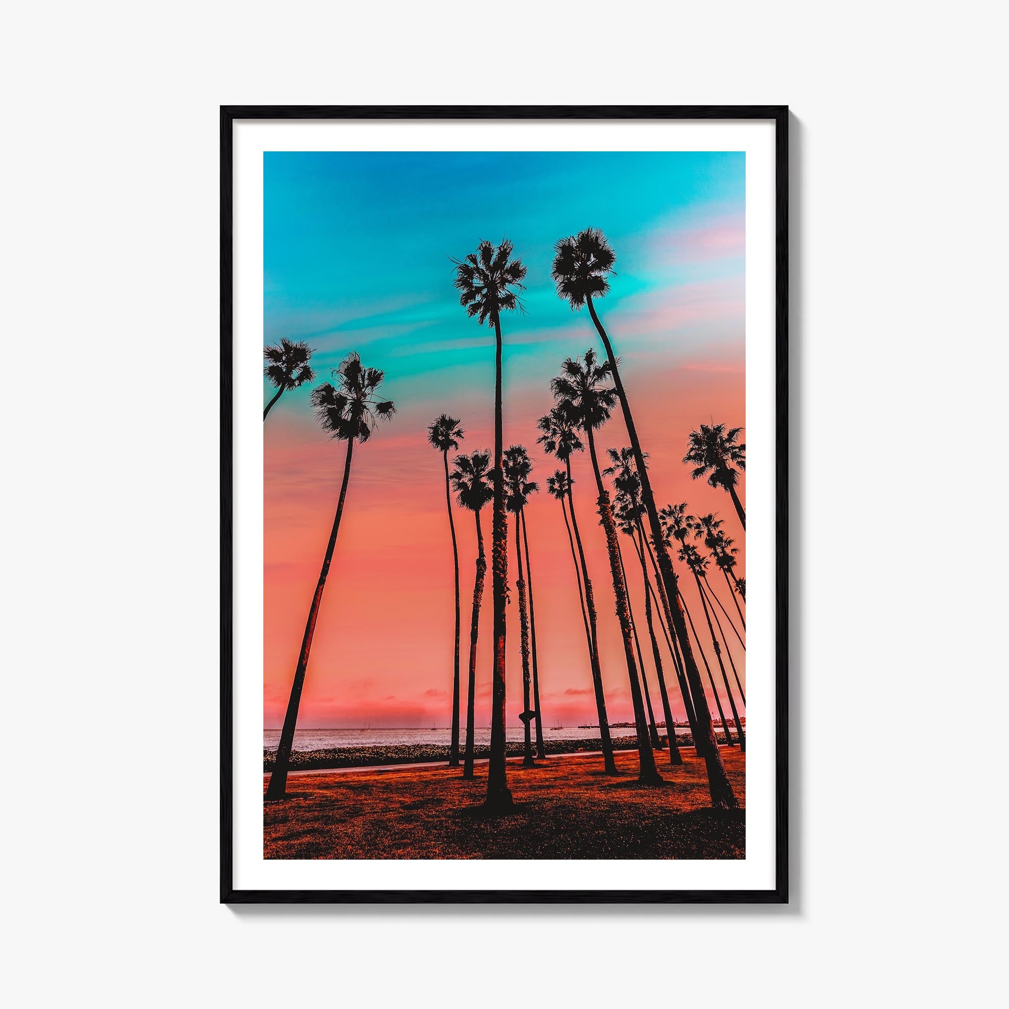 California no. 3 colorful photo poster of United States – vertical wall art, unframed print shown in interior mockup