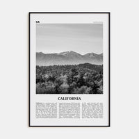 California No 4 Poster None / 8x12 in Nbourhood Travel B&W Poster