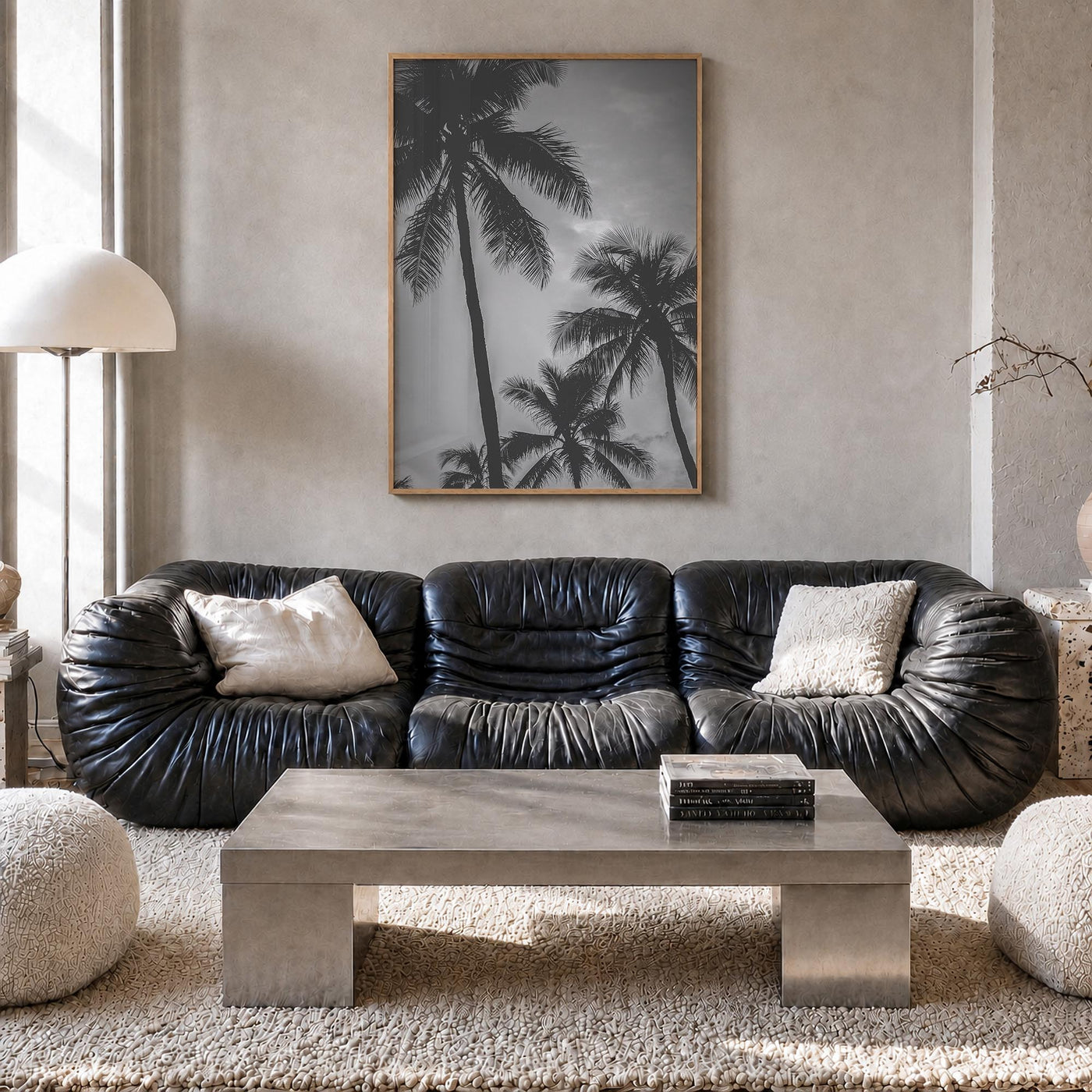 California no. 5 black & white photo poster of United States – vertical wall art in natural wood frame, hanging on wall