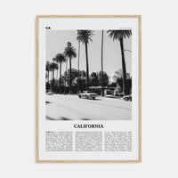 California No 6 Poster Natural Wood / 8x12 in Nbourhood Travel B&W Poster