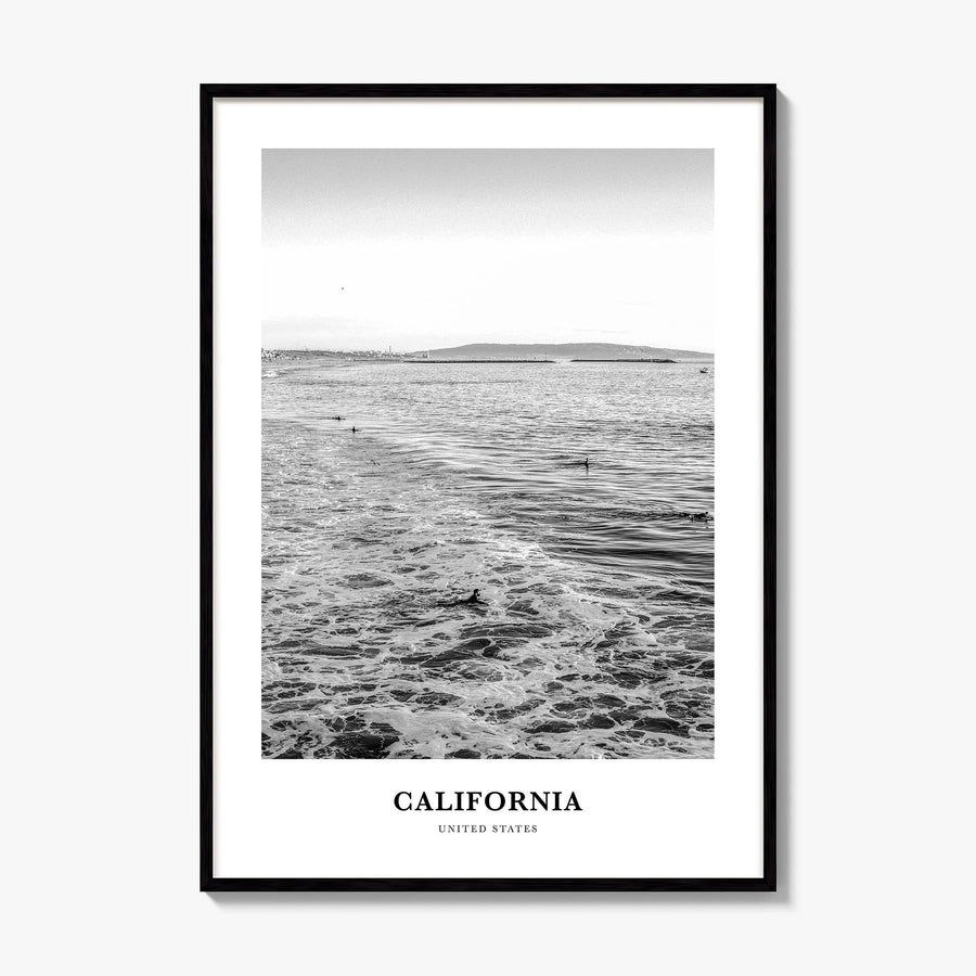 California Classic No 5 Poster, framed poster mockup