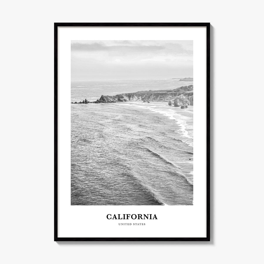 California Classic No 6 Poster, framed poster mockup