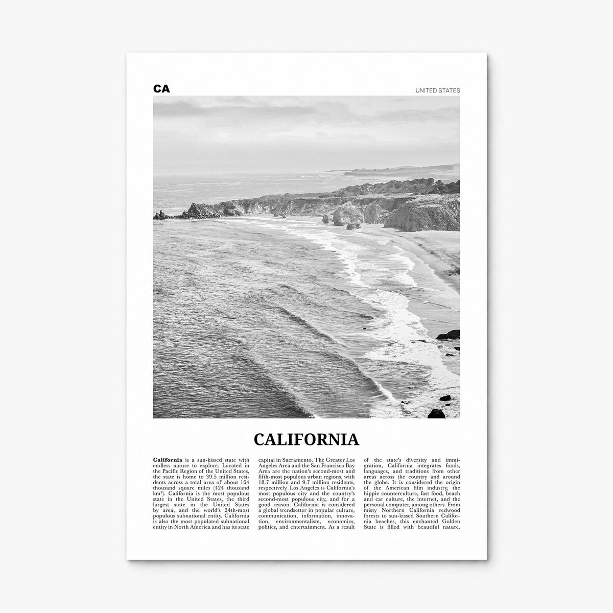 California Newspaper No 1 Poster, print only (unframed)