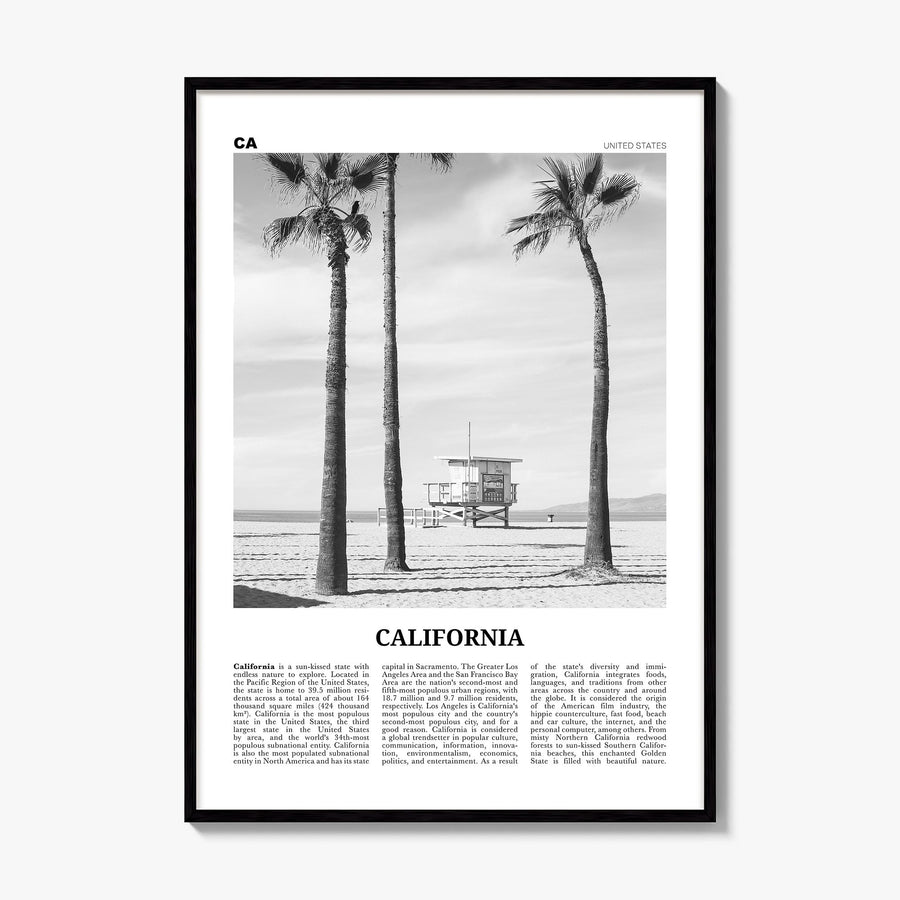 California Newspaper No 2 Poster, framed poster mockup