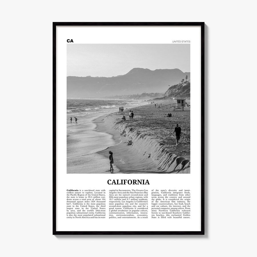 California Newspaper No 5 Poster, framed poster mockup