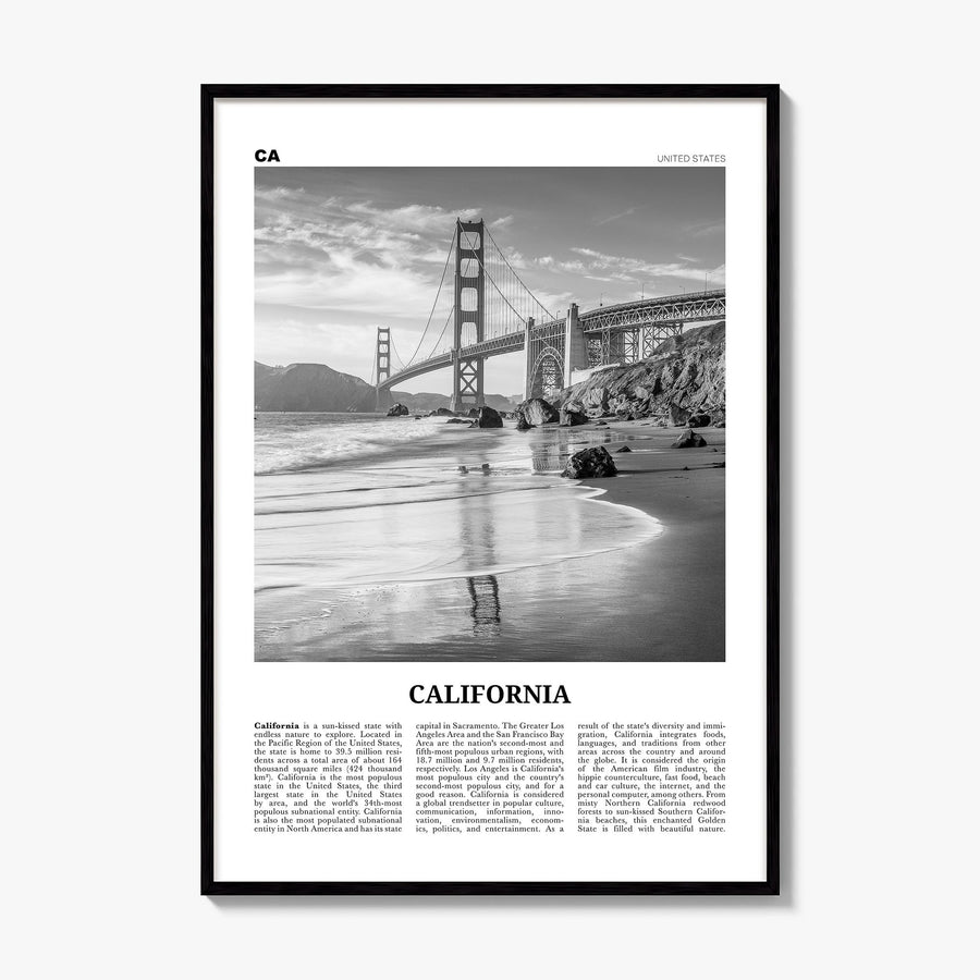 California Newspaper No 7 Poster, framed poster mockup