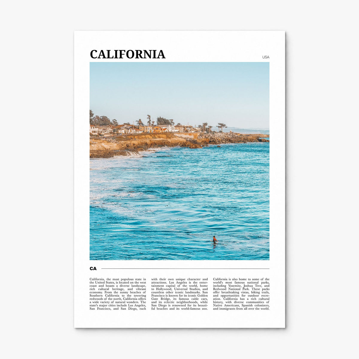 California Travel No 1 Poster, print only (unframed)