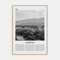 Calistoga Poster Natural Wood / 8x12 in Nbourhood Travel B&W Poster