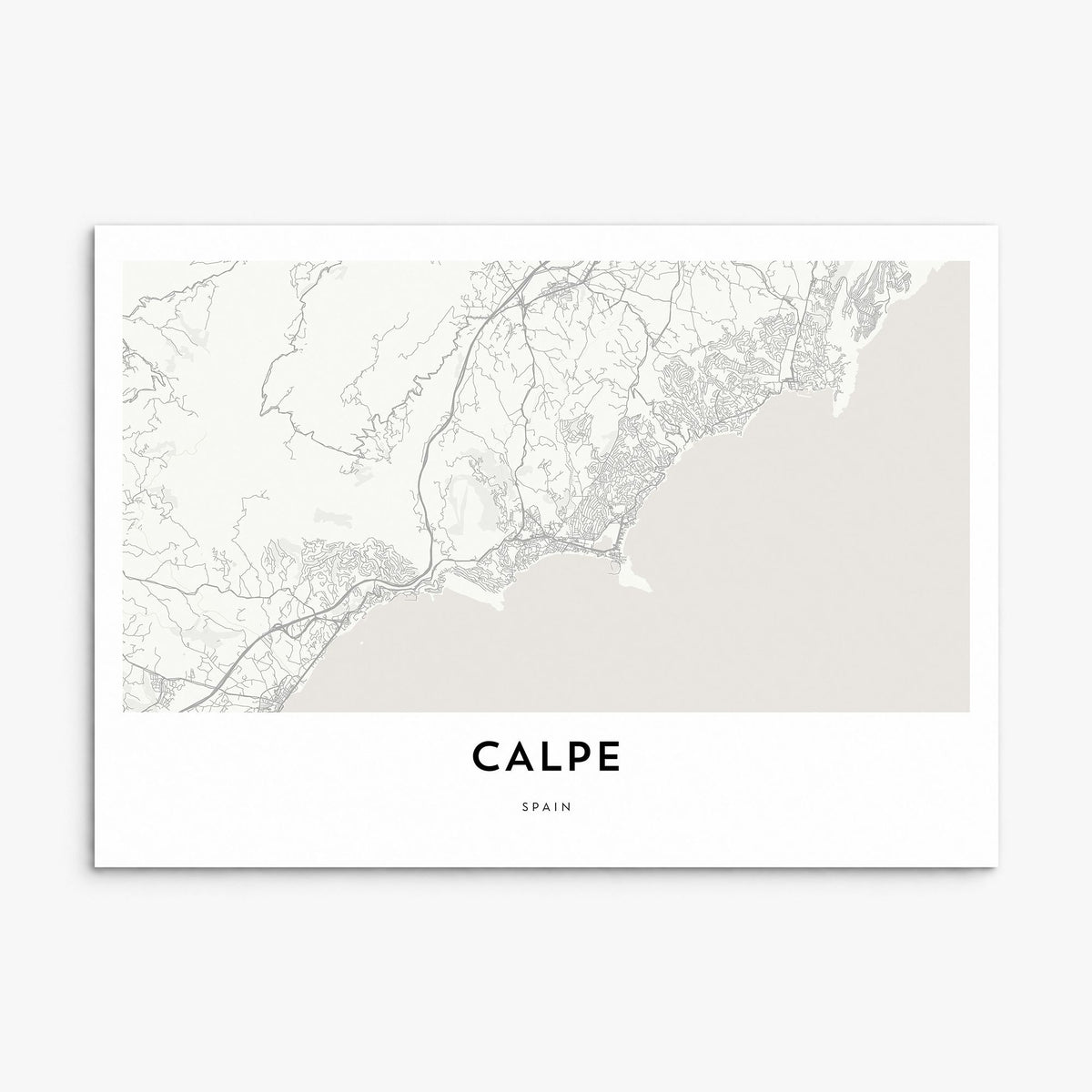 Calpe Map Poster, print only (unframed)