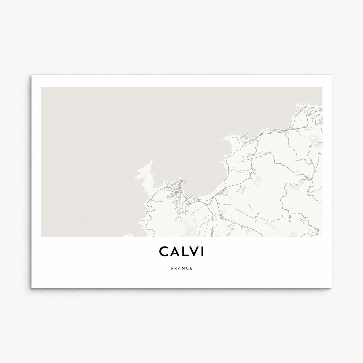 Calvi Map Poster, print only (unframed)