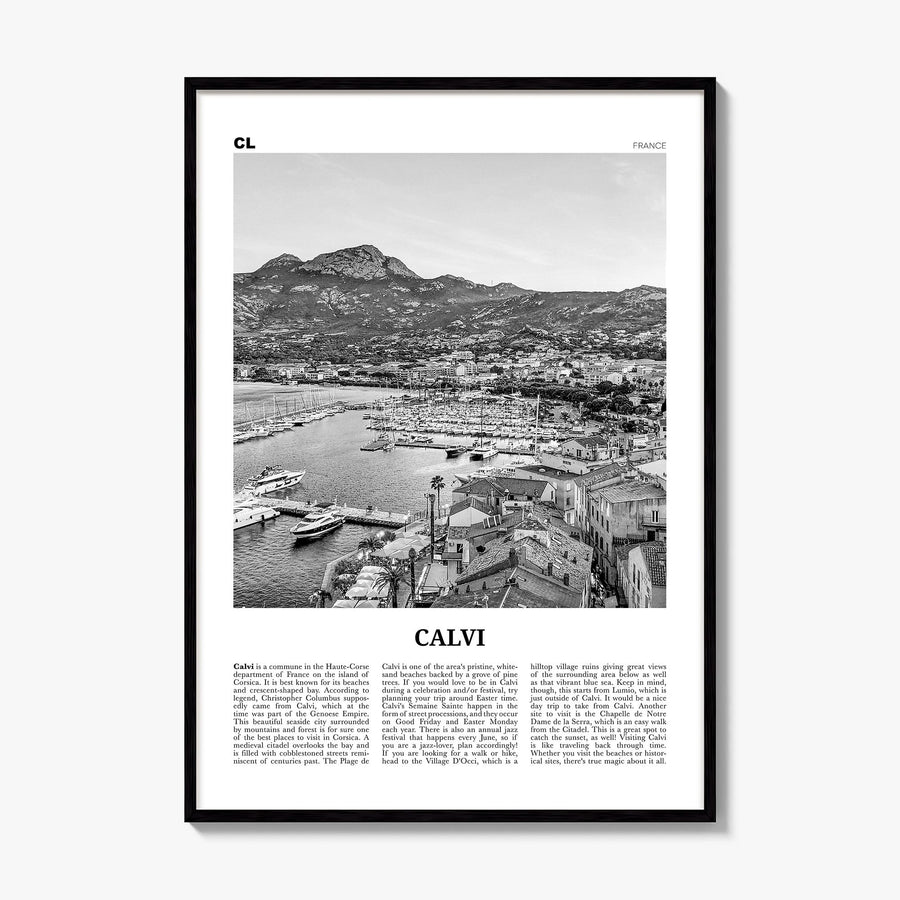 Calvi Newspaper Poster, framed poster mockup