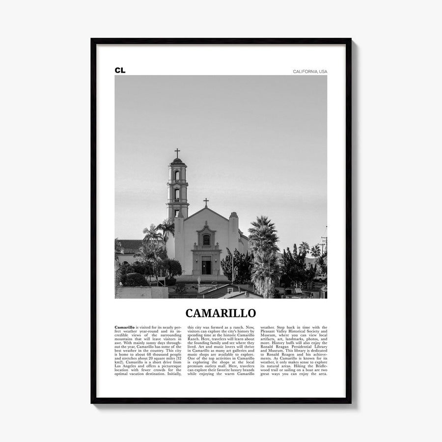 Camarillo Newspaper Poster, framed poster mockup
