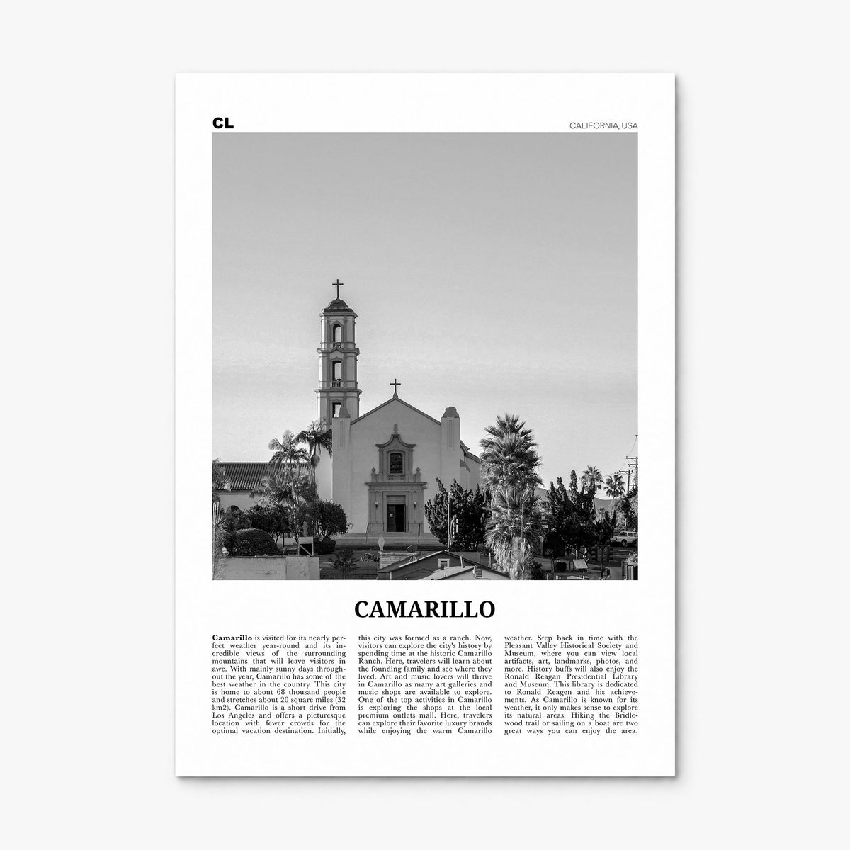 Camarillo Newspaper Poster, print only (unframed)