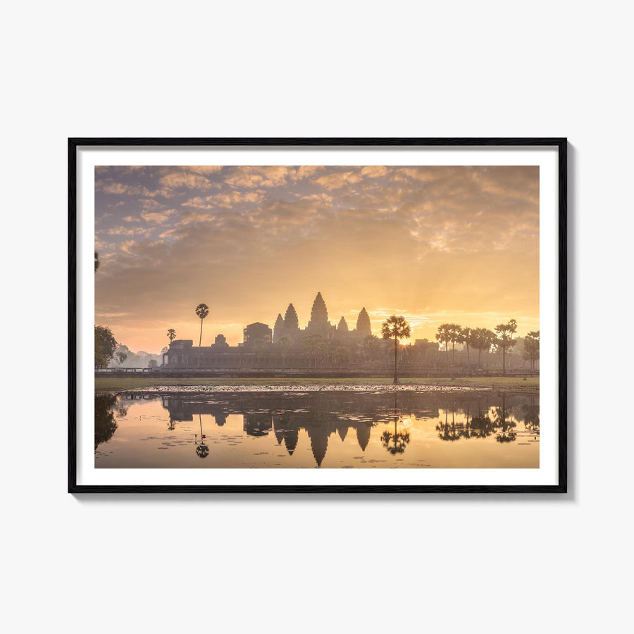 Cambodia colorful photo poster of Asia – horizontal wall art, unframed print shown in interior mockup