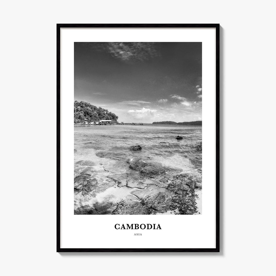Cambodia Classic No 1 Poster, framed poster mockup