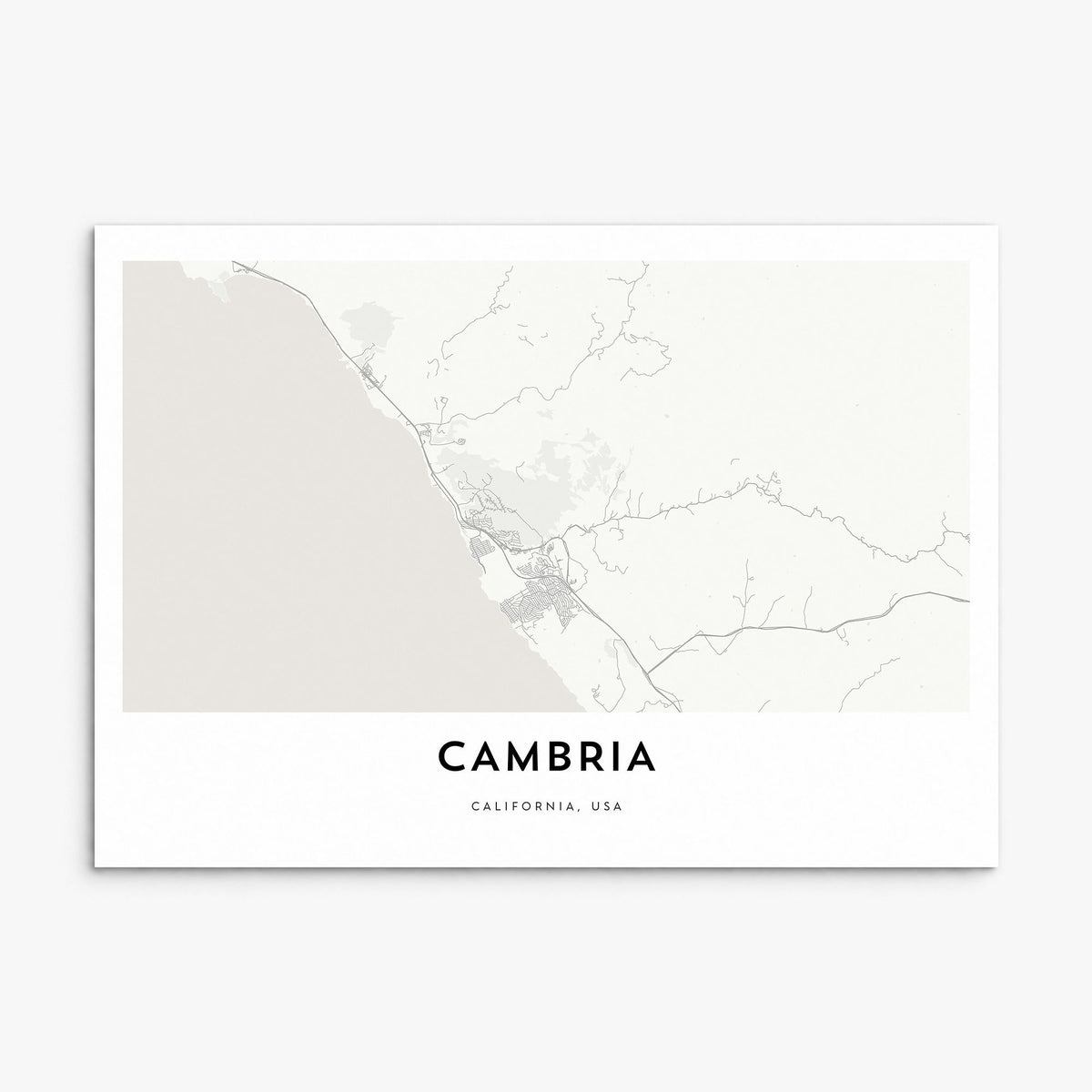 Cambria Map Poster, print only (unframed)