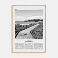 Cambria Poster Natural Wood / 8x12 in Nbourhood Travel B&W Poster