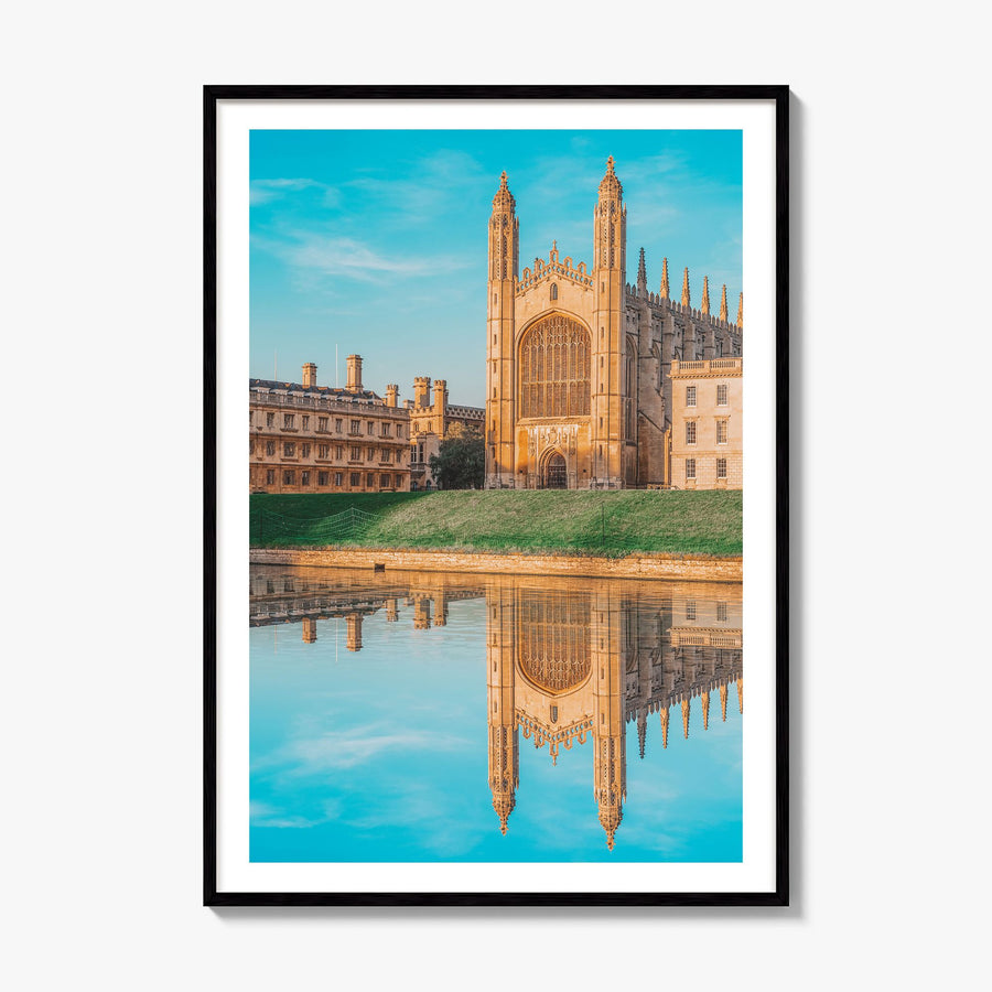 Cambridge, England Photo Poster, framed poster mockup, white border