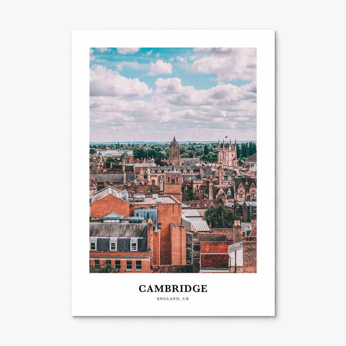 Cambridge, England Classic Poster, print only (unframed)