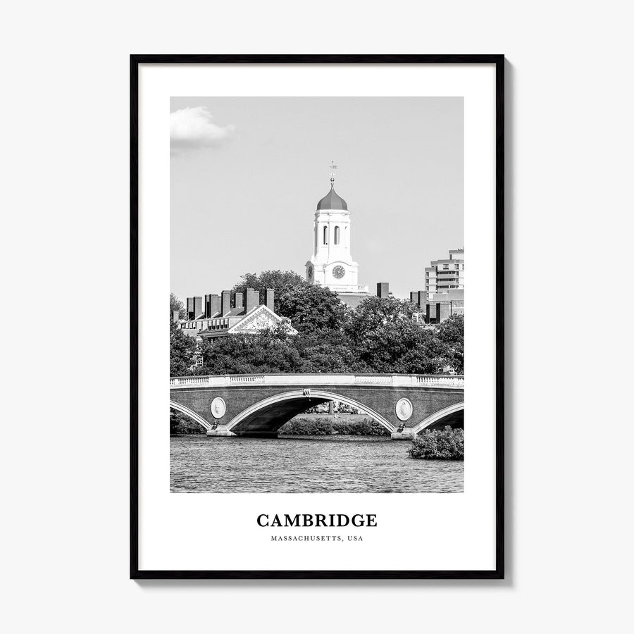 Cambridge, Massachusetts Classic Poster, framed poster mockup