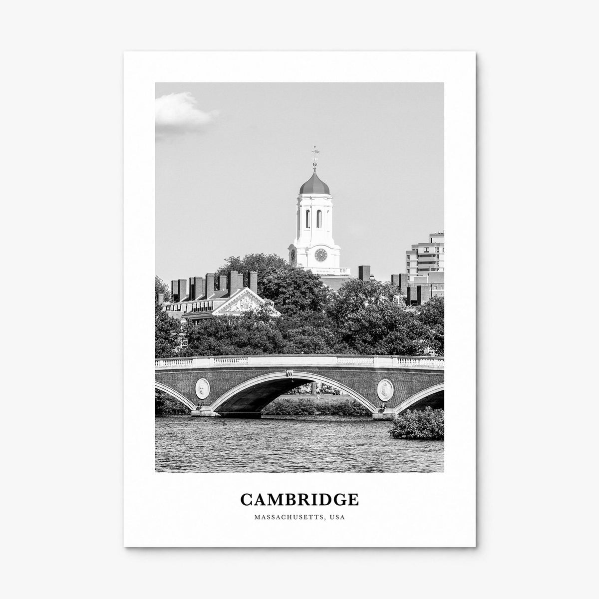 Cambridge, Massachusetts Classic Poster, print only (unframed)