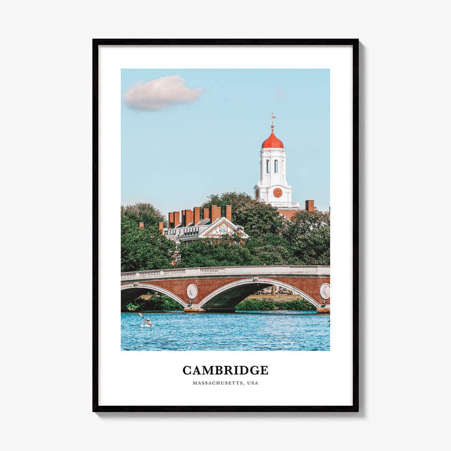 Cambridge, Massachusetts Classic Poster, framed poster mockup