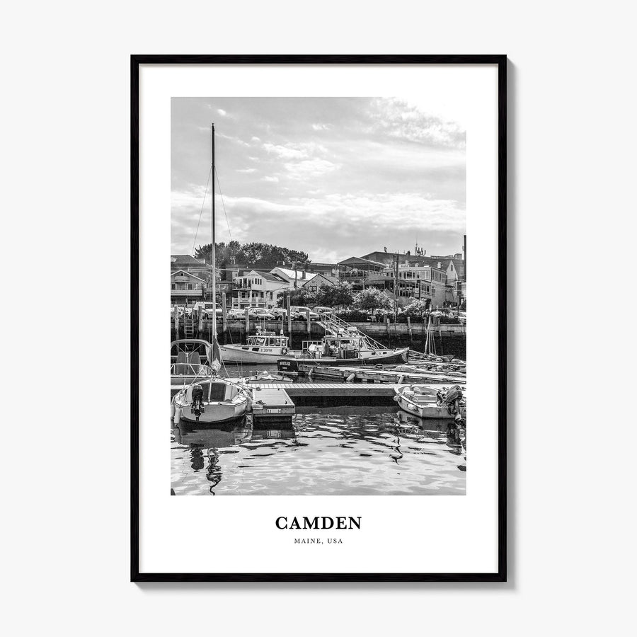 Camden, Maine Classic Poster, framed poster mockup