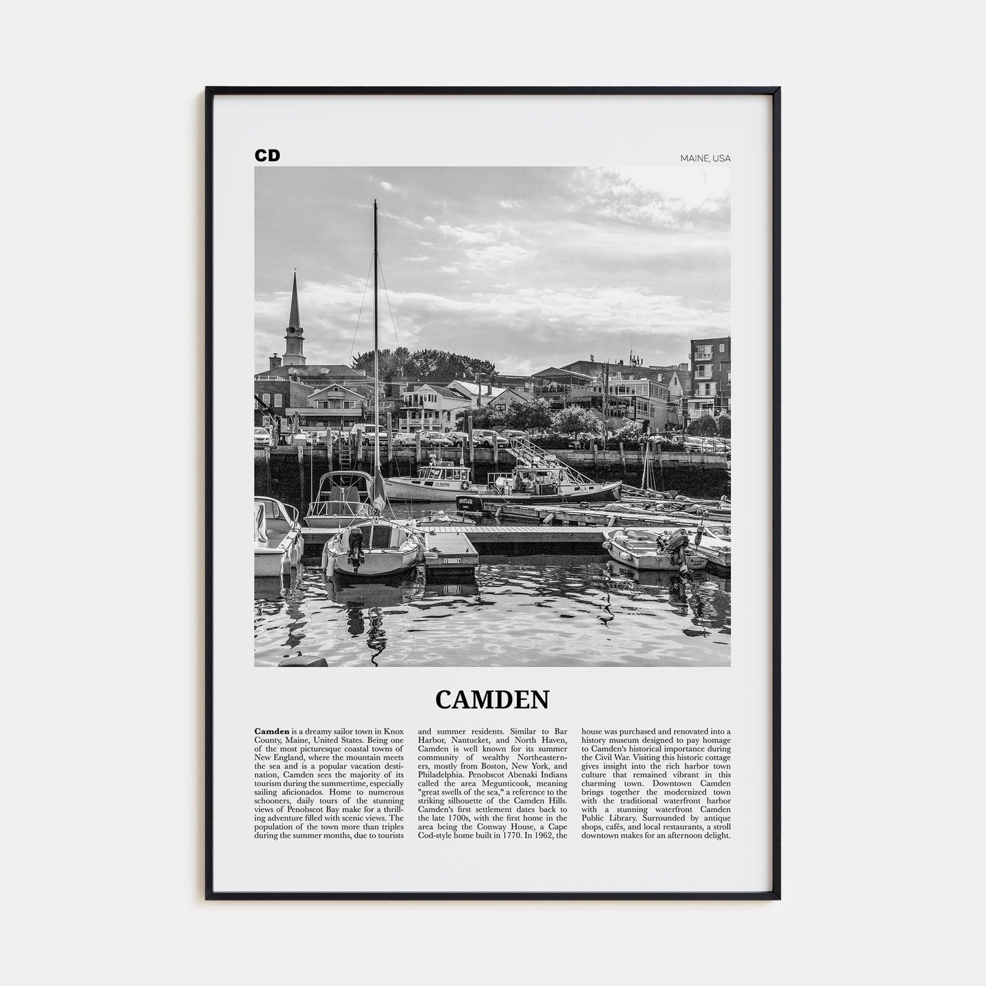 Camden Poster None / 8x12 in Nbourhood Travel B&W Poster