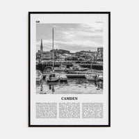 Camden Poster Black Wood / 8x12 in Nbourhood Travel B&W Poster