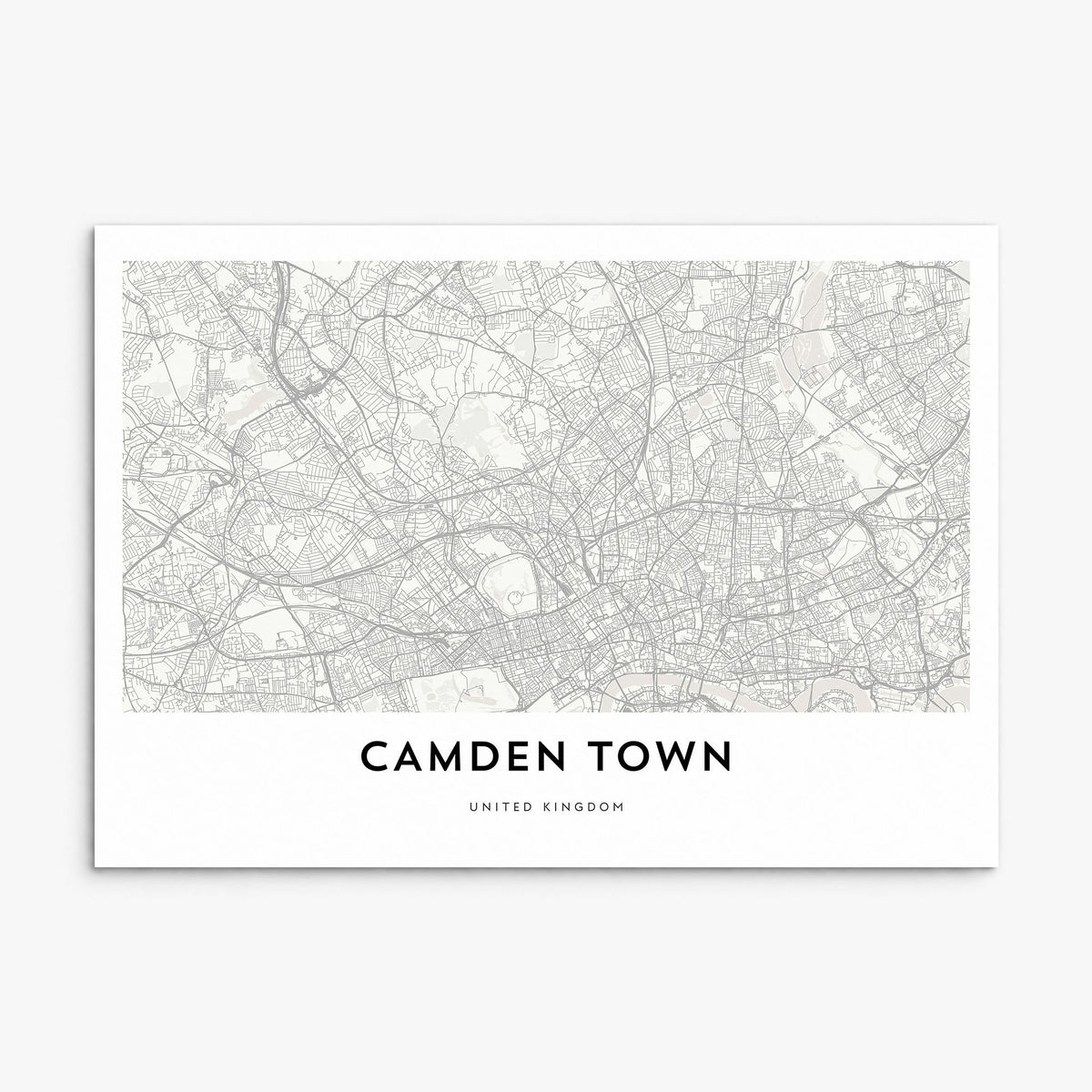 Camden Town Map Poster, print only (unframed)