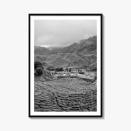 Cameroon black & white photo poster of Africa – vertical wall art, unframed print shown in interior mockup