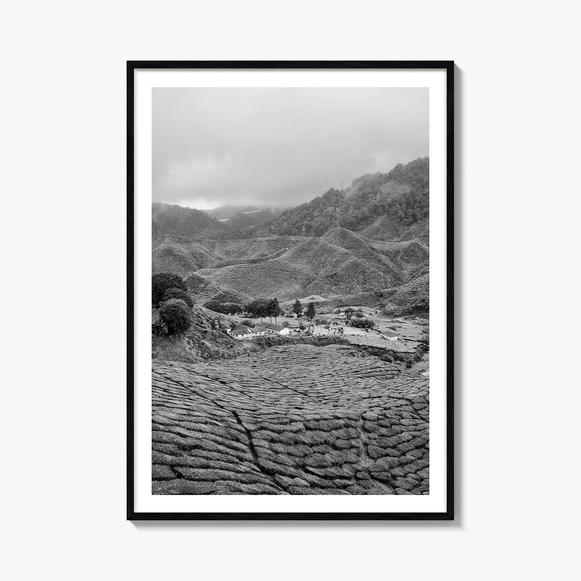 Cameroon black & white photo poster of Africa – vertical wall art, unframed print shown in interior mockup