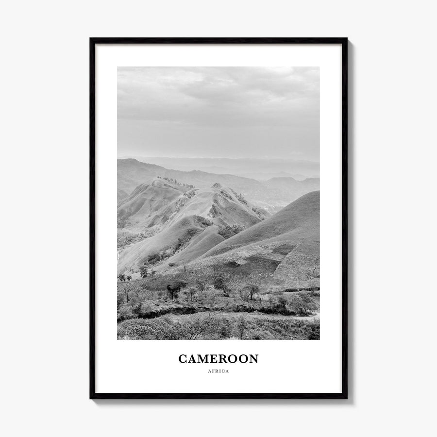 Cameroon Classic Poster, framed poster mockup