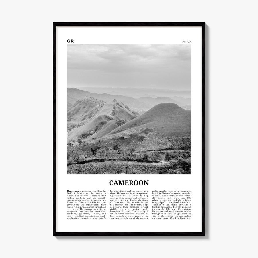 Cameroon Newspaper Poster, framed poster mockup