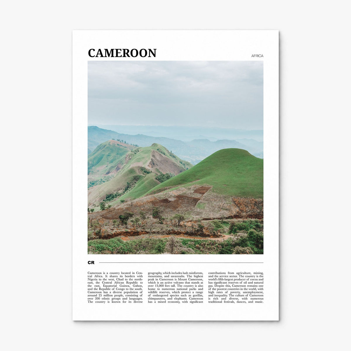 Cameroon Travel Poster, print only (unframed)
