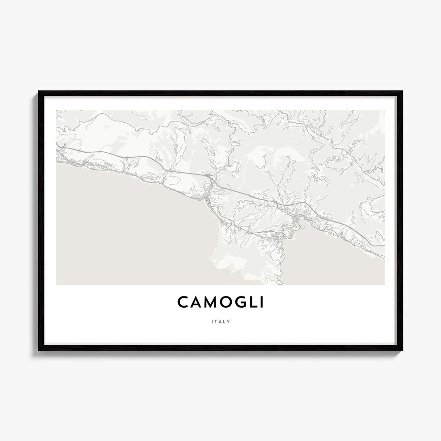 Camogli Map Poster, framed poster mockup