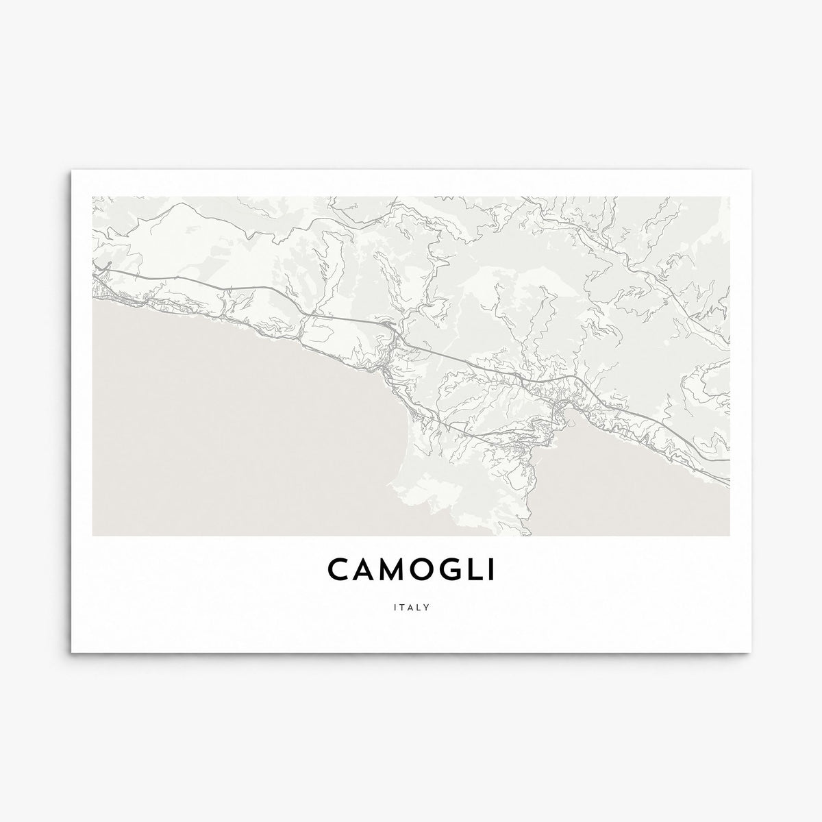 Camogli Map Poster, print only (unframed)