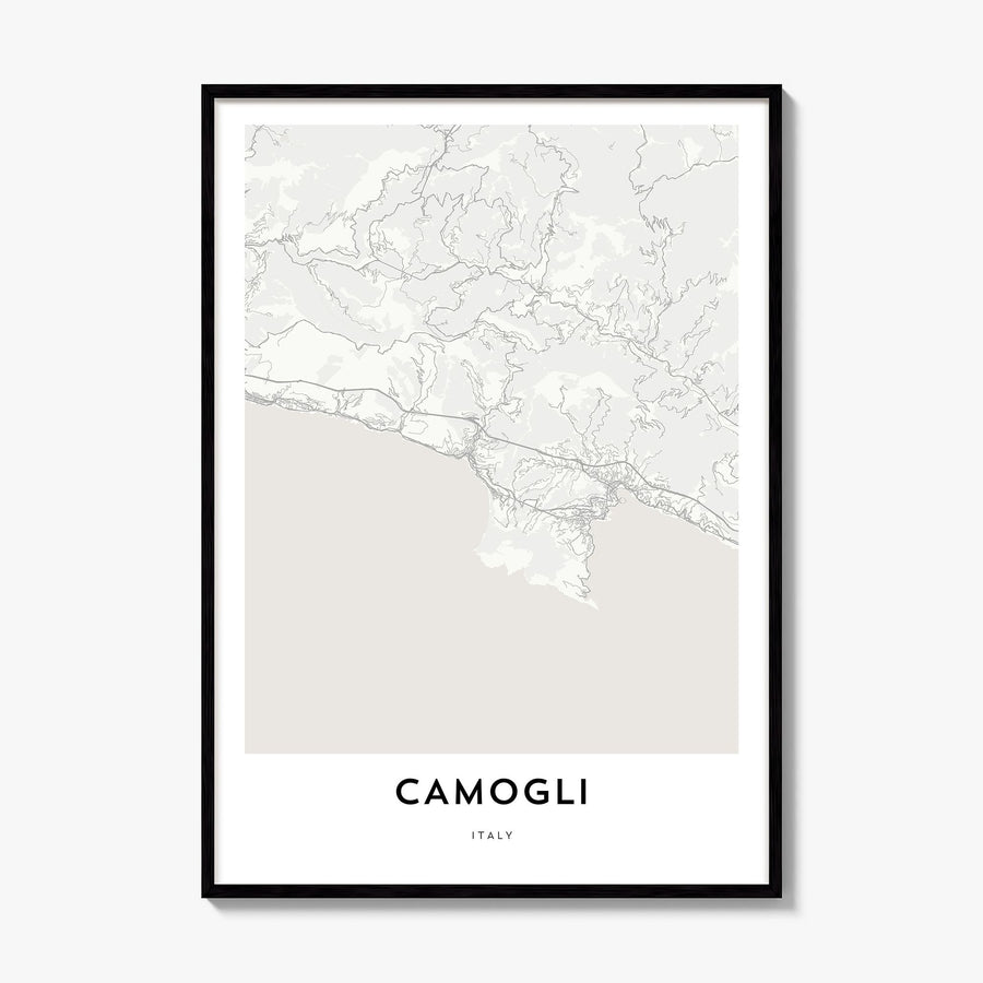 Camogli Map Poster, framed poster mockup