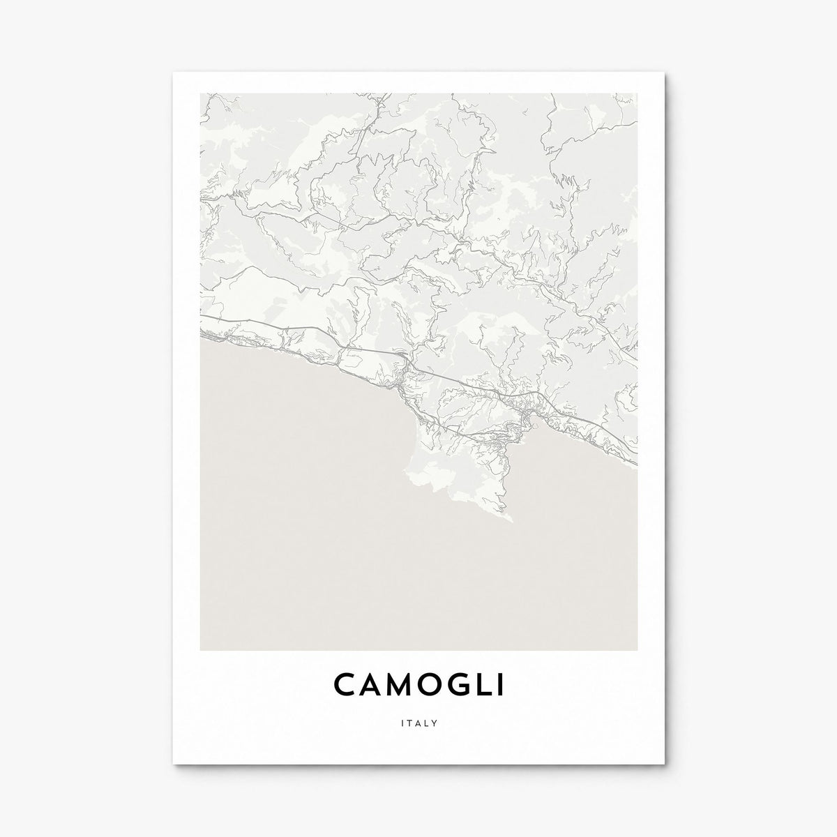 Camogli Map Poster, print only (unframed)