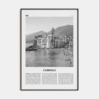 Camogli Poster None / 8x12 in Nbourhood Travel B&W Poster