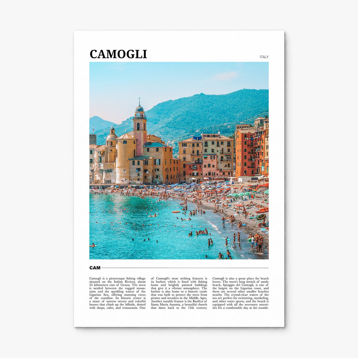 Camogli Travel Poster, print only (unframed)