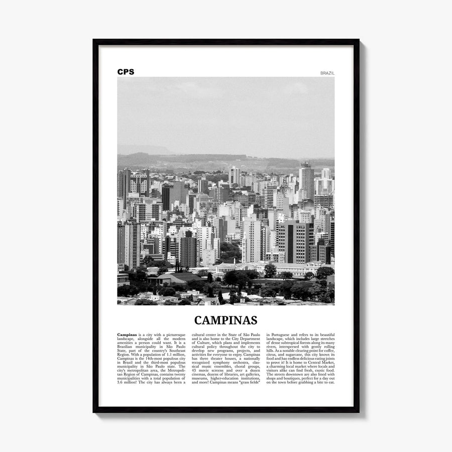 Campinas Newspaper Poster, framed poster mockup