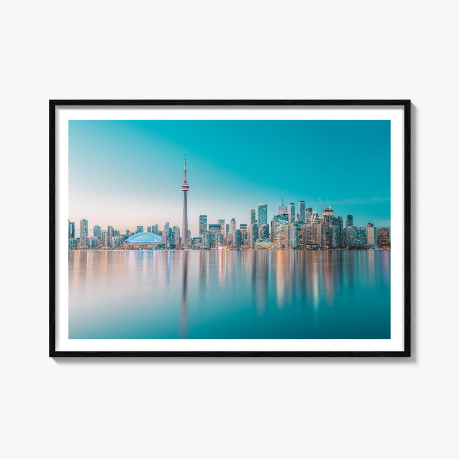 Canada colorful photo poster of North America – horizontal wall art, unframed print shown in interior mockup