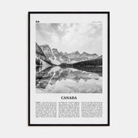 Canada No 1 Poster Black Wood / 8x12 in Nbourhood Travel B&W Poster