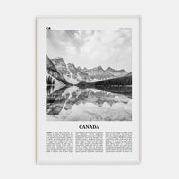 Canada No 1 Poster White Wood / 8x12 in Nbourhood Travel B&W Poster