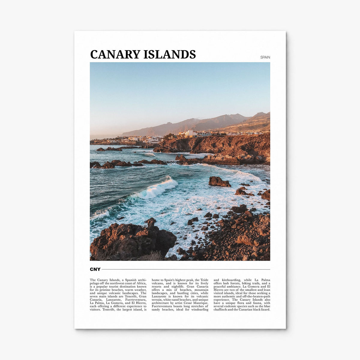 Canary Islands Travel Poster, print only (unframed)