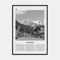 Canazei Poster Black Wood / 8x12 in Nbourhood Travel B&W Poster