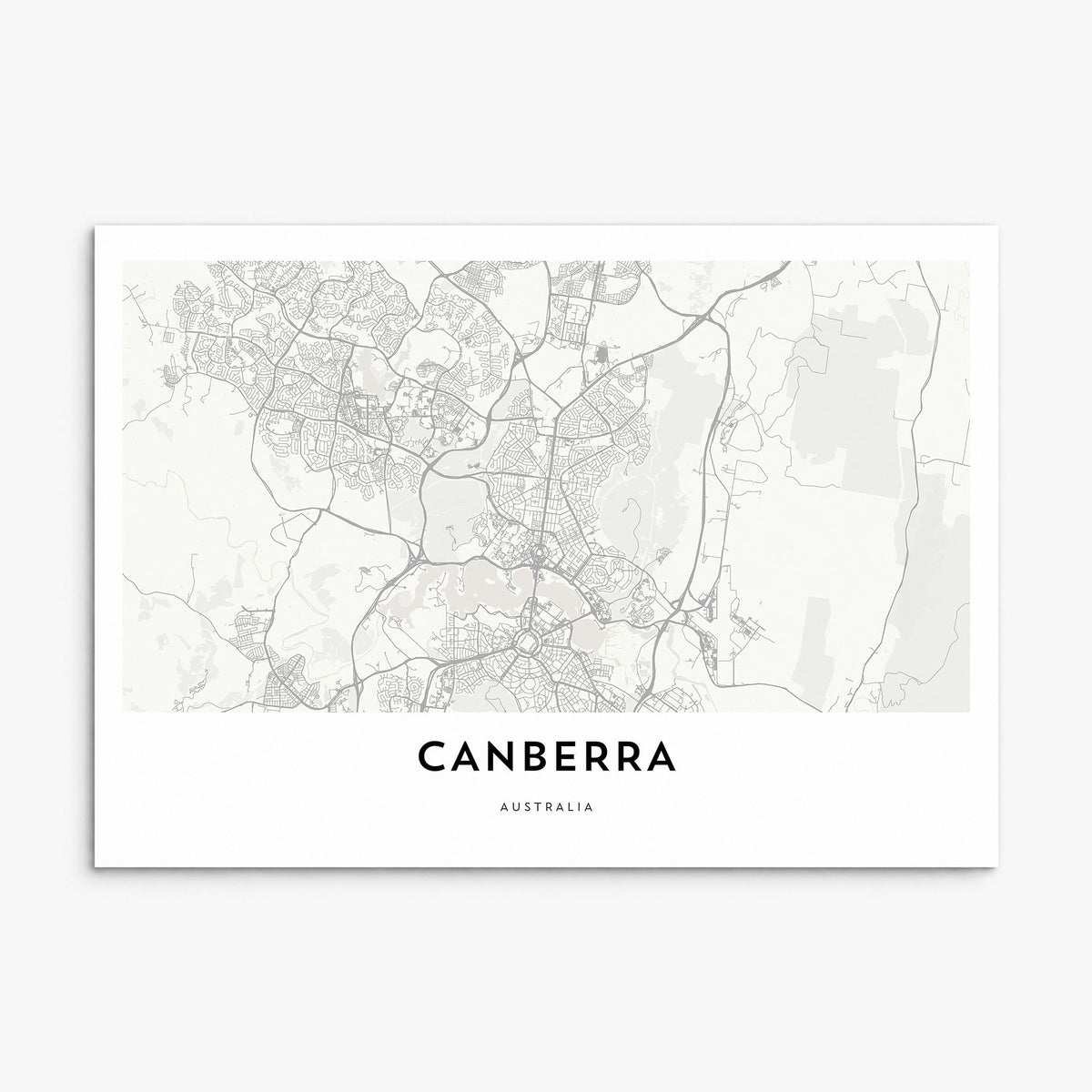 Canberra Map Poster, print only (unframed)