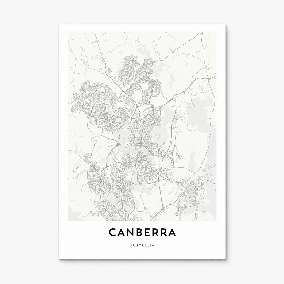 Canberra Map Poster, print only (unframed)