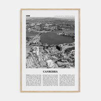 Canberra Poster Natural Wood / 8x12 in Nbourhood Travel B&W Poster